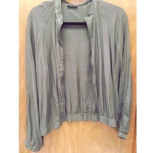 Green bomber jacket